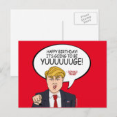 Carte Postale Salutation de Donald Trump - Joyeux anniversaire - (Devant / Derrière)