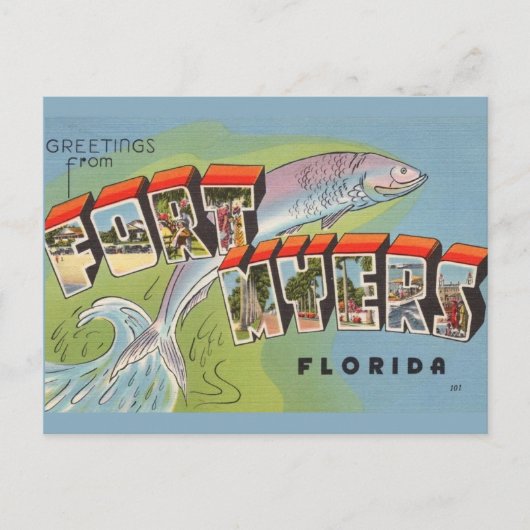 Carte Postale Salutation de Ft. Myers (Devant)