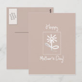 Carte Postale Salutation de la journée des mères florales (Devant / Derrière)