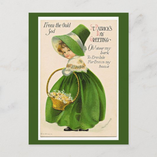 Carte Postale Salutation de la Saint-Patrick, (Devant)