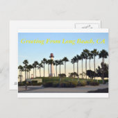 Carte Postale Salutation de Long Beach CA (Devant / Derrière)