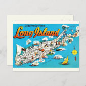 Carte Postale Salutation de Long Island, NY (Devant / Derrière)