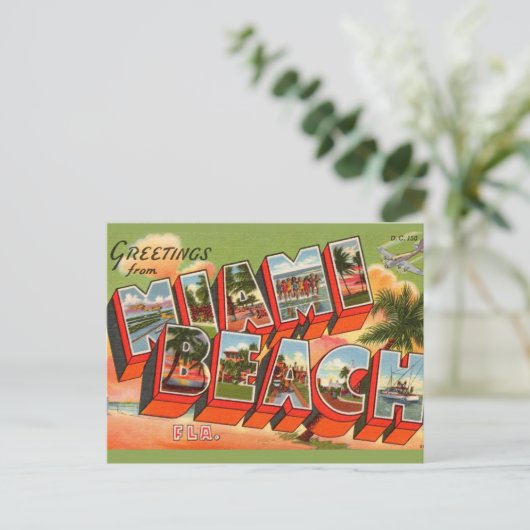 Carte Postale Salutation de Miami Beach (Debout devant)
