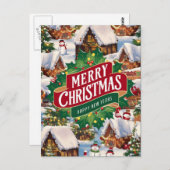 Carte Postale Salutation de Noël (Devant / Derrière)