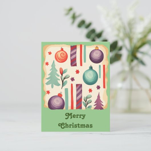 Carte Postale Salutation de Noël (Debout devant)