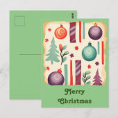 Carte Postale Salutation de Noël (Devant / Derrière)