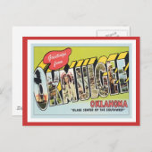 Carte Postale Salutation De Okmulgee Oklahoma (Devant / Derrière)