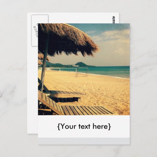 Carte Postale Salutation de plage d'été (Devant / Derrière)