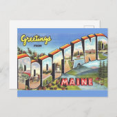 Carte Postale Salutation de Portland Maine (Devant / Derrière)