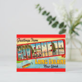 Carte Postale Salutation de Riverhead Long Island (Debout devant)