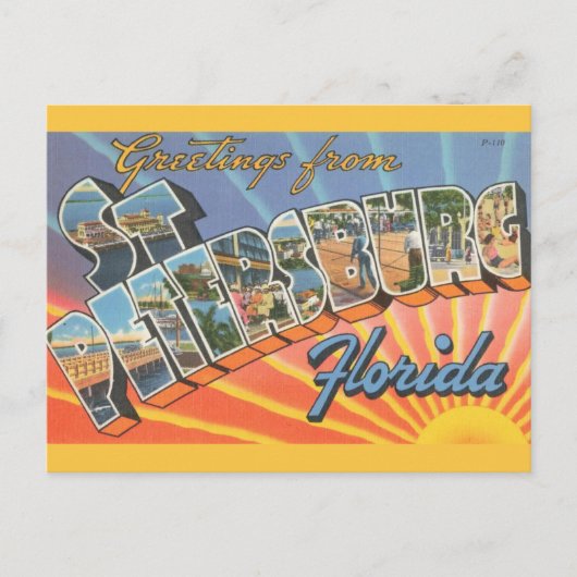 Carte Postale Salutation de Saint-Pétersbourg (Devant)