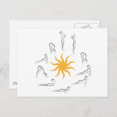 Carte Postale salutation de soleil yoga (Devant / Derrière)