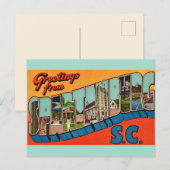 Carte Postale Salutation de Spartanburg SC (Devant / Derrière)