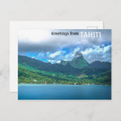 Carte Postale Salutation de Tahiti (Devant / Derrière)