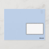 Carte Postale Salutation de Yoo Hoo Owl en bleu (Dos)