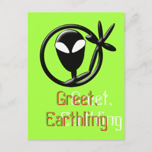 Carte Postale Salutation des Aliens