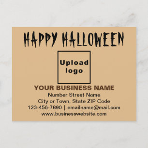 Carte Postale Salutation d'Halloween d'affaires sur la lumière B