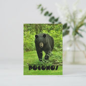 Carte Postale Salutation du Jardin Poconos Ours Noir (Debout devant)