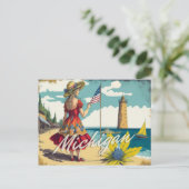Carte Postale Salutation du Michigan (Debout devant)