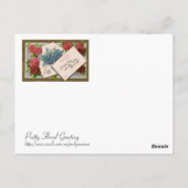 Carte Postale Salutation florale vintage (Dos)