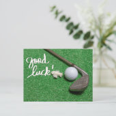 Carte Postale Salutation golf balle de golf bonne chance bonne c (Debout devant)