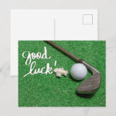 Carte Postale Salutation golf balle de golf bonne chance bonne c (Devant / Derrière)