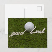 Carte Postale Salutation golf balle de golf bonne chance par écr (Devant / Derrière)