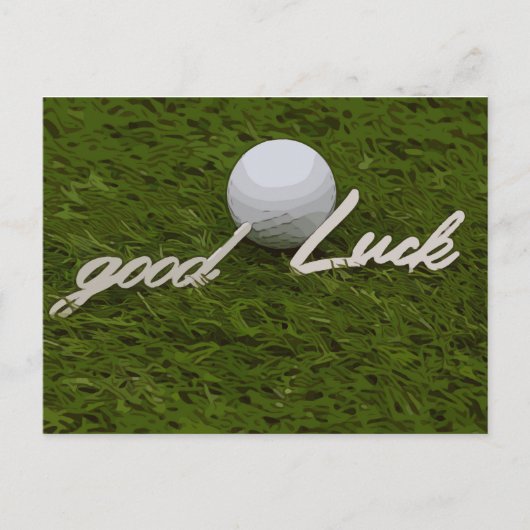 Carte Postale Salutation golf balle de golf bonne chance par écr (Devant)