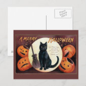 Carte Postale Salutation Halloween par Ellen Clapsaddle (Devant / Derrière)