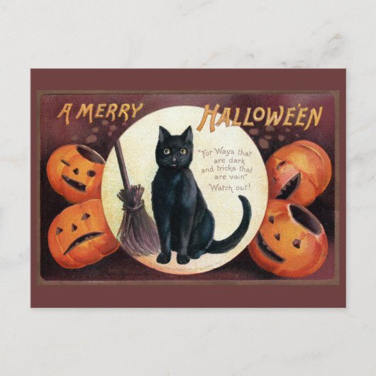 Carte Postale Salutation Halloween par Ellen Clapsaddle (Devant)