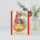 Carte Postale Salutation Halloween vintage (Debout devant)