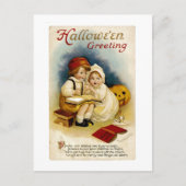 Carte Postale Salutation Halloween vintage (Devant)
