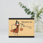 Carte Postale Salutation Halloween vintage (Debout devant)