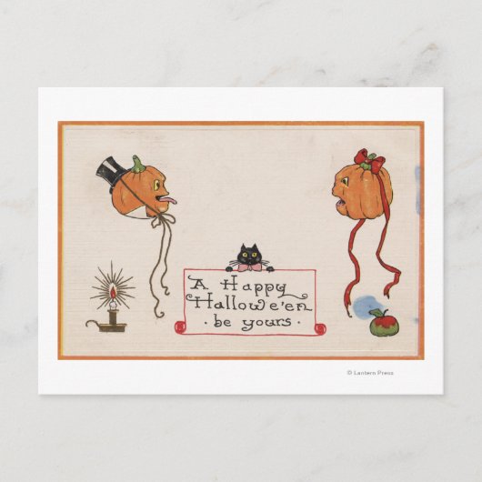 Carte Postale Salutation HalloweenMr. & Mme Jack-O-Lantern (Devant)