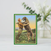 Carte Postale "Salutation irlandaise de Wolfhound" (Debout devant)