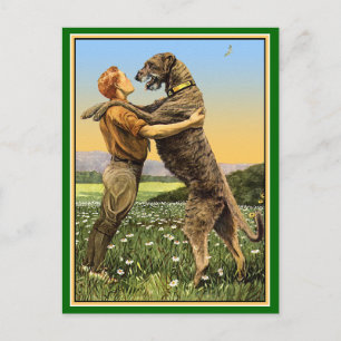 Carte Postale Salutation irlandaise Wolfhound