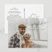 Carte Postale Salutation joyeuse, Joyeux Noël Famille Photo (Devant / Derrière)