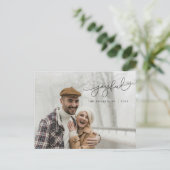 Carte Postale Salutation joyeuse, Joyeux Noël Famille Photo (Debout devant)