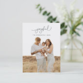 Carte Postale Salutation joyeuse, Joyeux Noël Famille Photo (Debout devant)