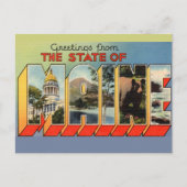 Carte Postale Salutation Maine (Devant)
