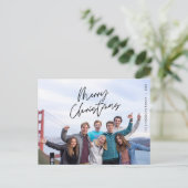 Carte Postale Salutation moderne, joyeux Noël photo de famille p (Debout devant)