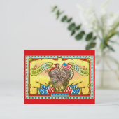 Carte Postale Salutation patriotique d'action de grâces (Debout devant)