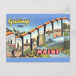 Carte Postale Salutation Portland Maine