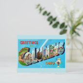 Carte Postale Salutation rétro Columbus Ohio  (Debout devant)