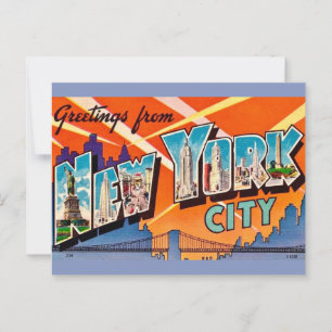 Carte Postale Salutation Rétro de New York City