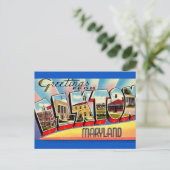 Carte Postale Salutation Rétro d'Elkton MD (Debout devant)