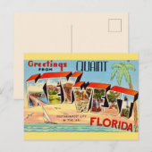 Carte Postale Salutation Rétro Key West (Devant / Derrière)