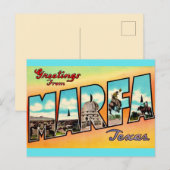 Carte Postale Salutation Rétro Marfa Texas (Devant / Derrière)