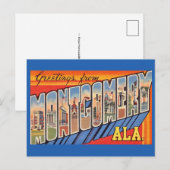 Carte Postale Salutation Rétro Montgomery AL (Devant / Derrière)