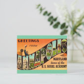 Carte Postale Salutation Vintage Annapolis MD (Debout devant)